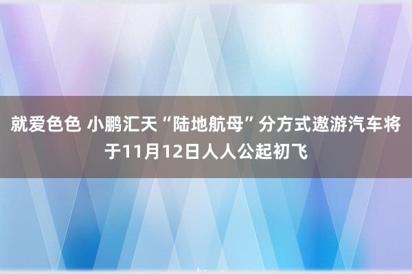 就爱色色 小鹏汇天“陆地航母”分方式遨游汽车将于11月12日人人公起初飞