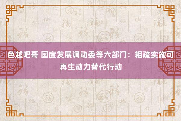 色越吧哥 国度发展调动委等六部门：粗疏实施可再生动力替代行动