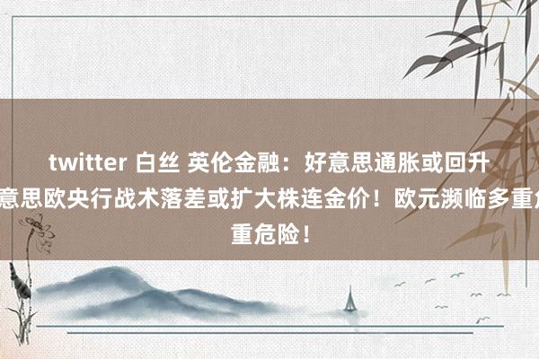 twitter 白丝 英伦金融：好意思通胀或回升？好意思欧央行战术落差或扩大株连金价！欧元濒临多重危险！