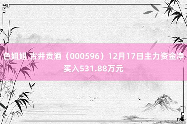 色姐姐 古井贡酒（000596）12月17日主力资金净买入531.88万元