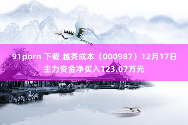 91porn 下载 越秀成本（000987）12月17日主力资金净买入123.07万元