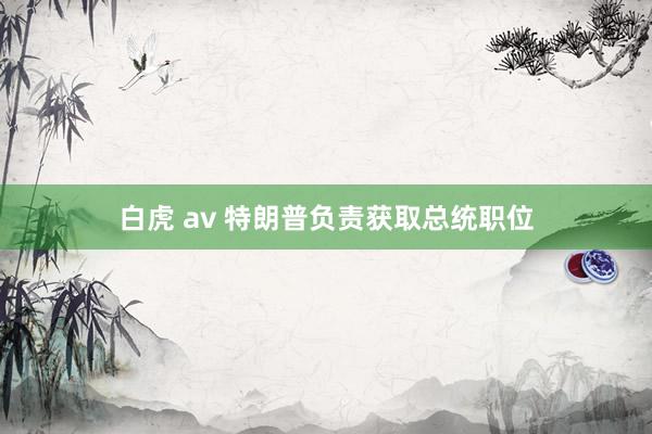 白虎 av 特朗普负责获取总统职位