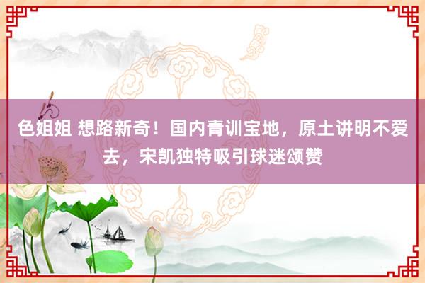 色姐姐 想路新奇！国内青训宝地，原土讲明不爱去，宋凯独特吸引球迷颂赞